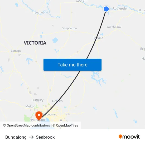 Bundalong to Seabrook map