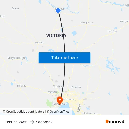 Echuca West to Seabrook map