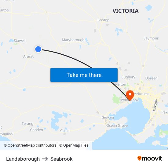 Landsborough to Seabrook map