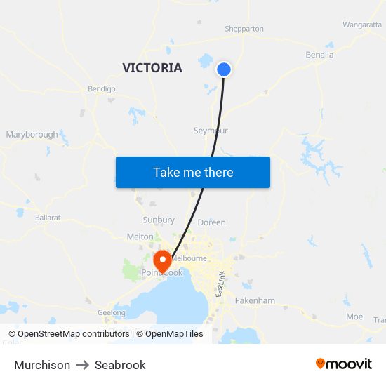 Murchison to Seabrook map