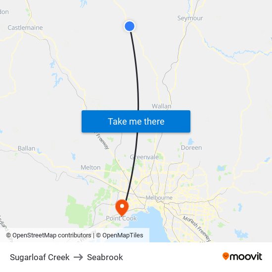 Sugarloaf Creek to Seabrook map