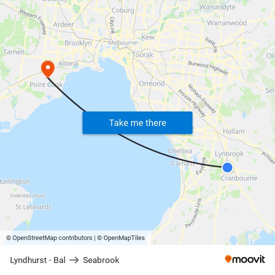 Lyndhurst - Bal to Seabrook map