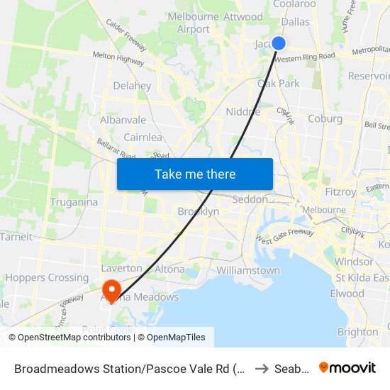 Broadmeadows Station/Pascoe Vale Rd (Broadmeadows) to Seabrook map
