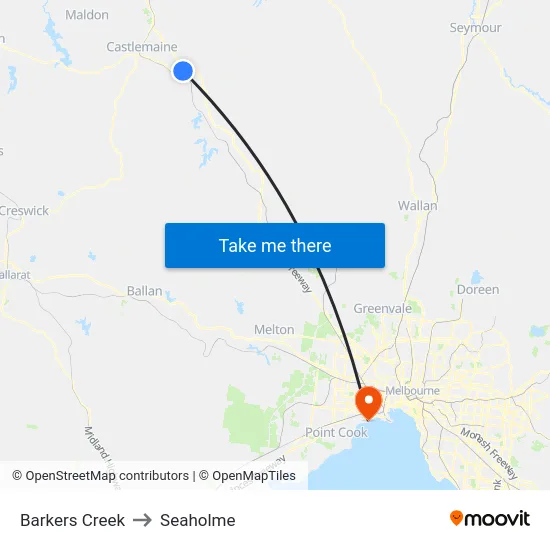 Barkers Creek to Seaholme map