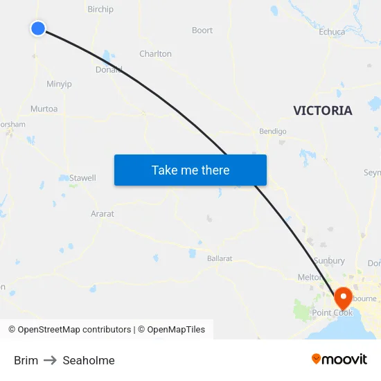 Brim to Seaholme map