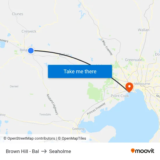 Brown Hill - Bal to Seaholme map
