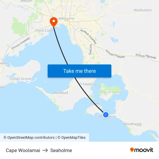 Cape Woolamai to Seaholme map