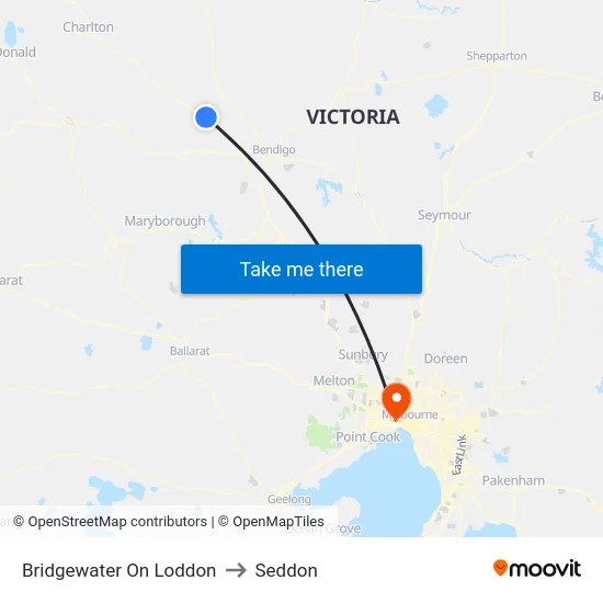 Bridgewater On Loddon to Seddon map