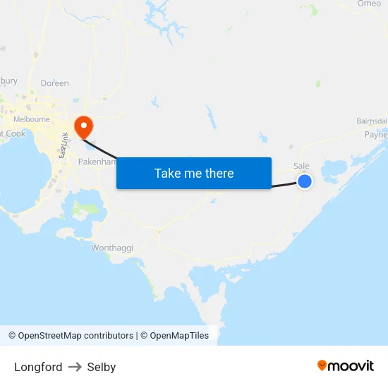 Longford to Selby map