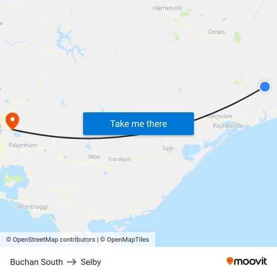 Buchan South to Selby map