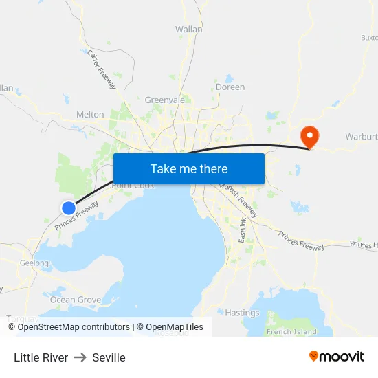 Little River to Seville map