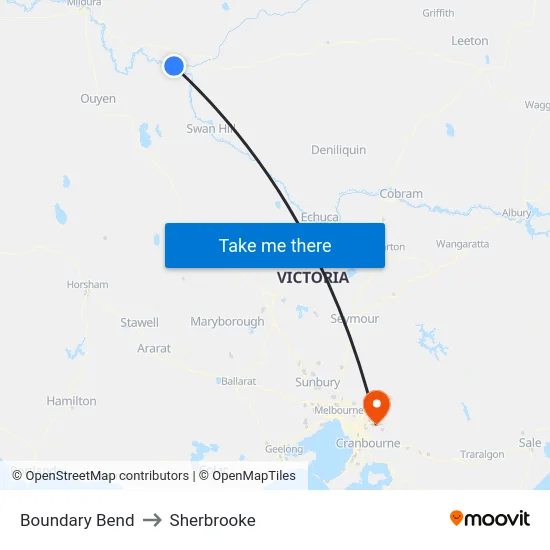 Boundary Bend to Sherbrooke map