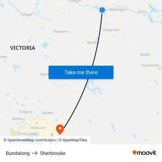 Bundalong to Sherbrooke map
