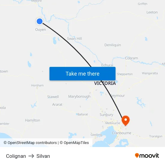 Colignan to Silvan map