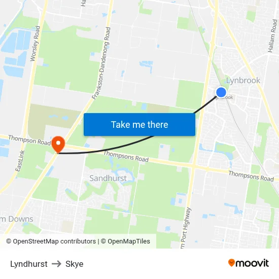 Lyndhurst to Skye map