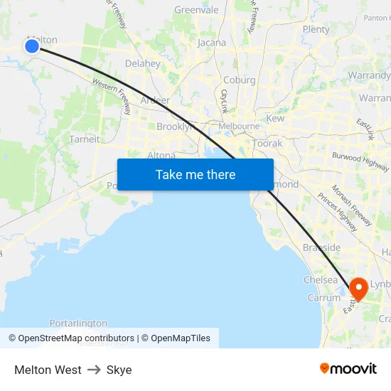 Melton West to Skye map