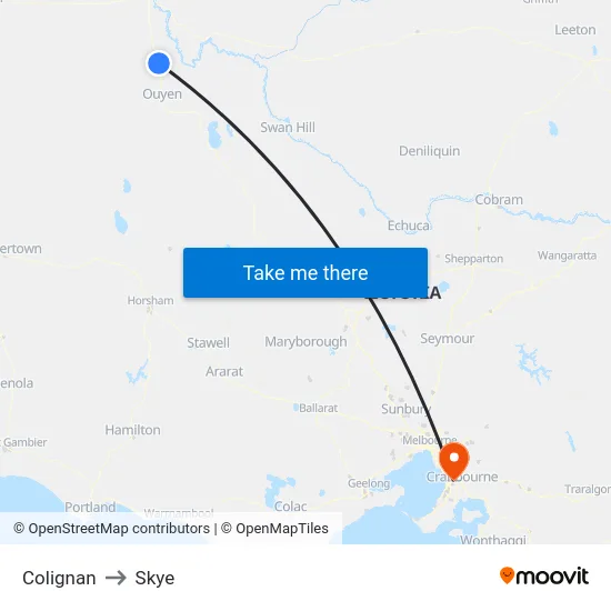 Colignan to Skye map