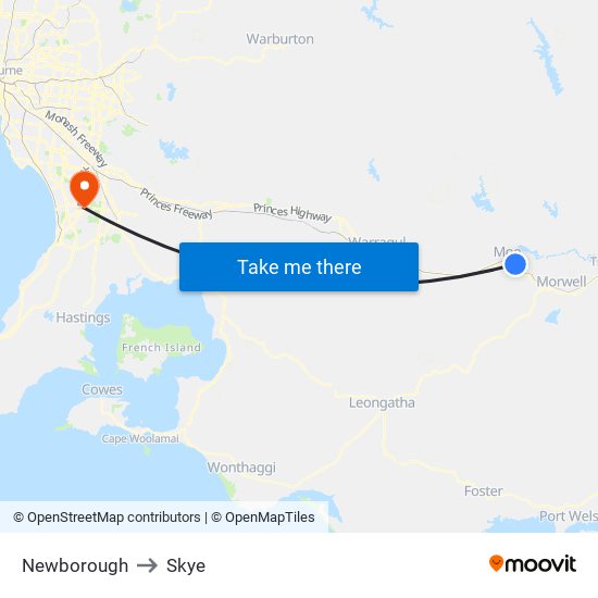 Newborough to Skye map