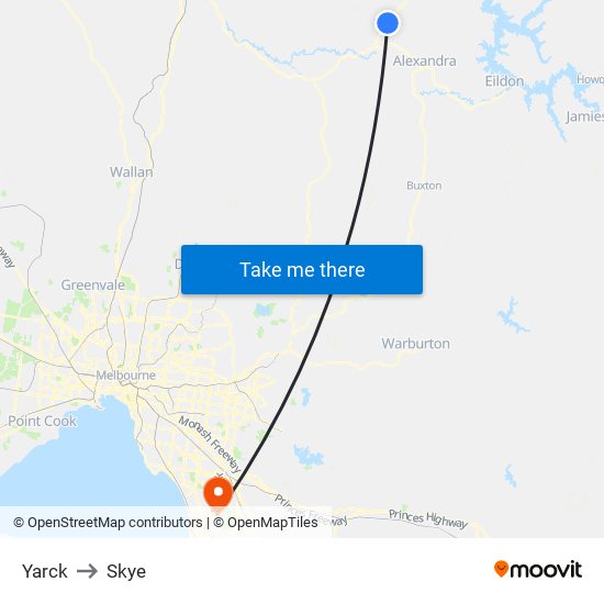 Yarck to Skye map