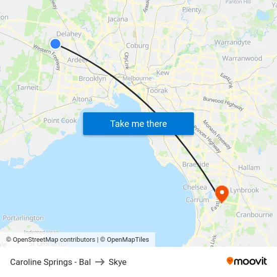 Caroline Springs - Bal to Skye map