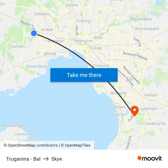 Truganina - Bal to Skye map