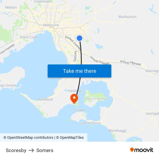 Scoresby to Somers map