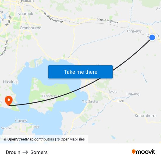 Drouin to Somers map