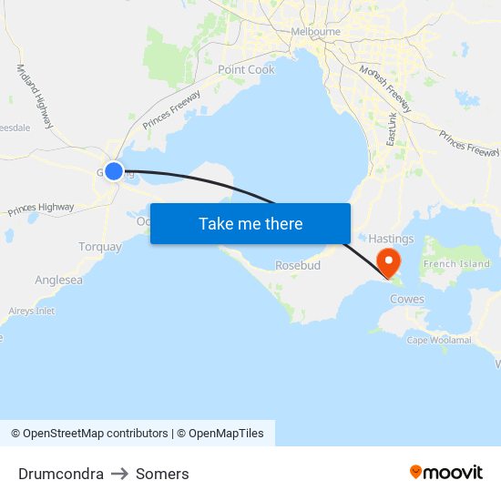 Drumcondra to Somers map