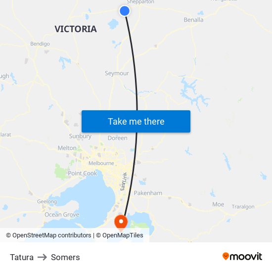 Tatura to Somers map