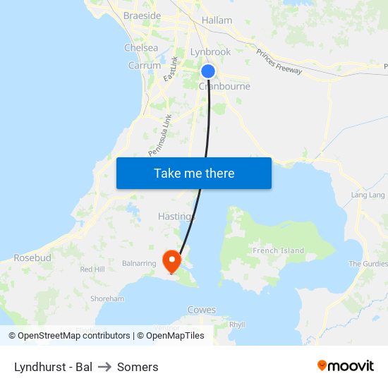 Lyndhurst - Bal to Somers map