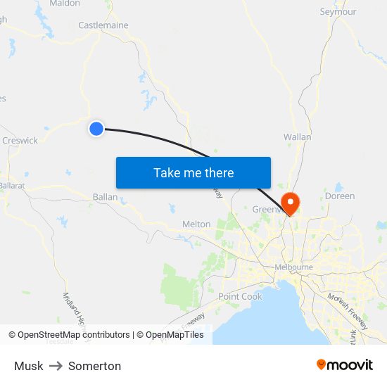 Musk to Somerton map