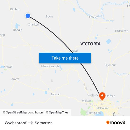 Wycheproof to Somerton map