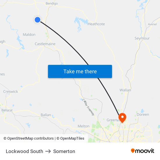 Lockwood South to Somerton map