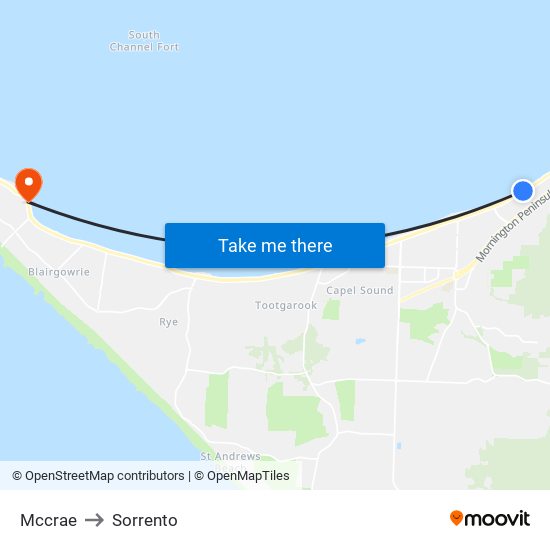 Mccrae to Sorrento map