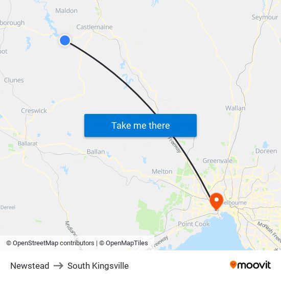 Newstead to South Kingsville map