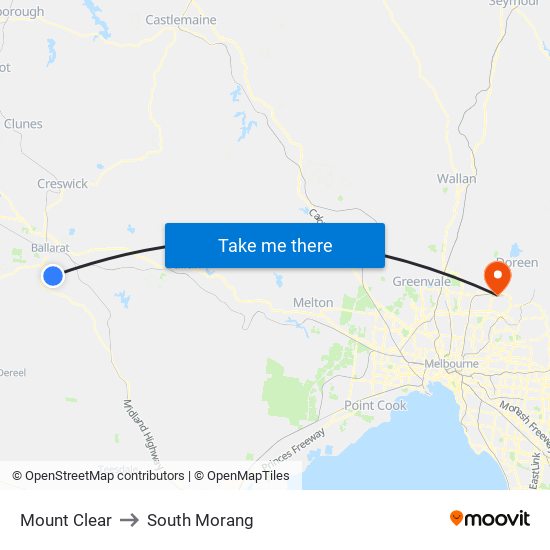 Mount Clear to South Morang map