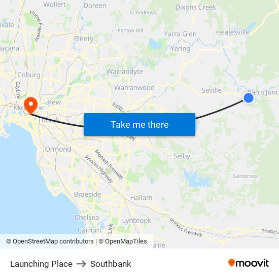 Launching Place to Southbank map