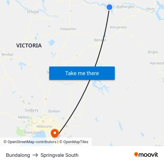 Bundalong to Springvale South map