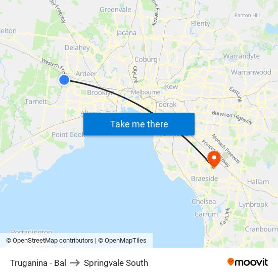 Truganina - Bal to Springvale South map