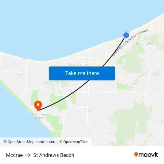 Mccrae to St Andrews Beach map