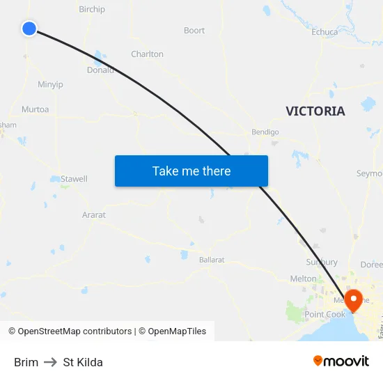 Brim to St Kilda map