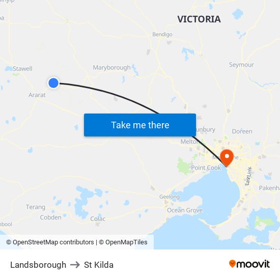 Landsborough to St Kilda map