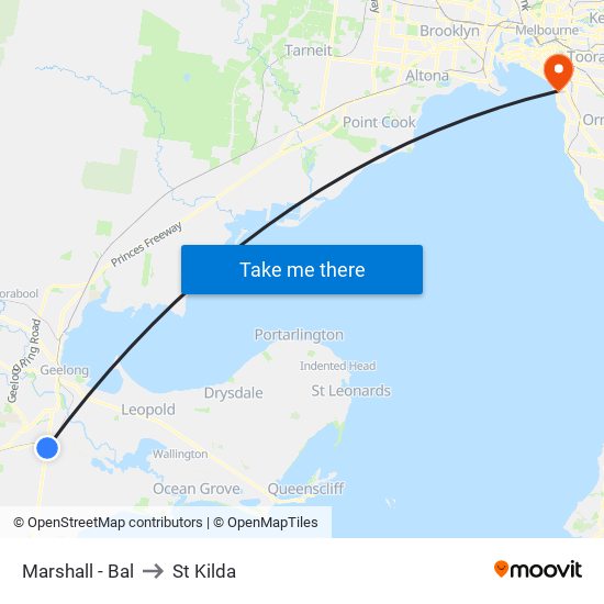 Marshall - Bal to St Kilda map