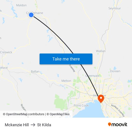 Mckenzie Hill to St Kilda map