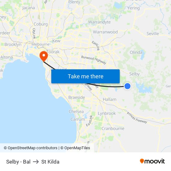 Selby - Bal to St Kilda map