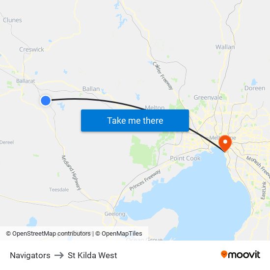 Navigators to St Kilda West map