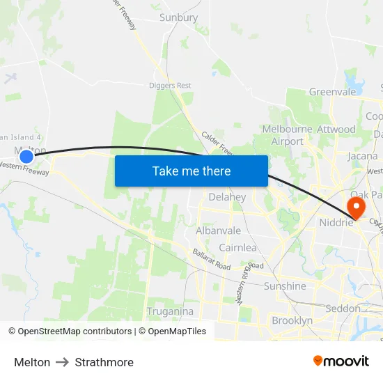 Melton to Strathmore map