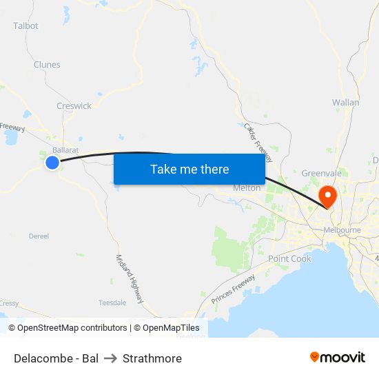 Delacombe - Bal to Strathmore map