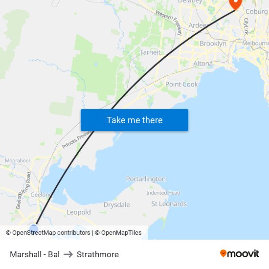 Marshall - Bal to Strathmore map