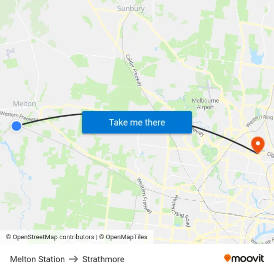 Melton Station to Strathmore map